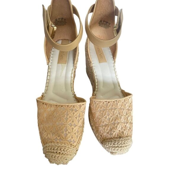 Franco Sarto Marsha Espadrille Wedge Sandals Beige Size 8.5 M - Picture 2 of 16